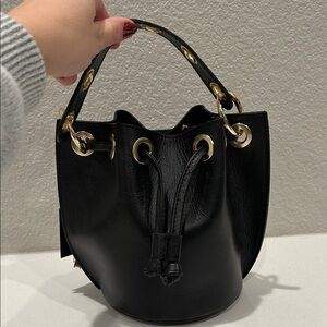 House of Harlow 1960 Black Mini Bucket Bag